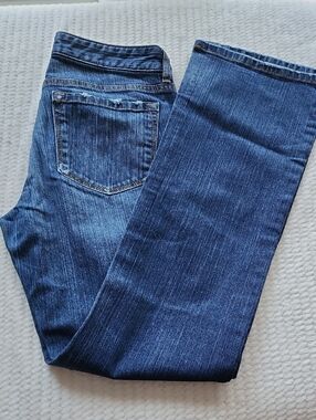 Loft Ann Taylor Curvy Boot Blue Jeans